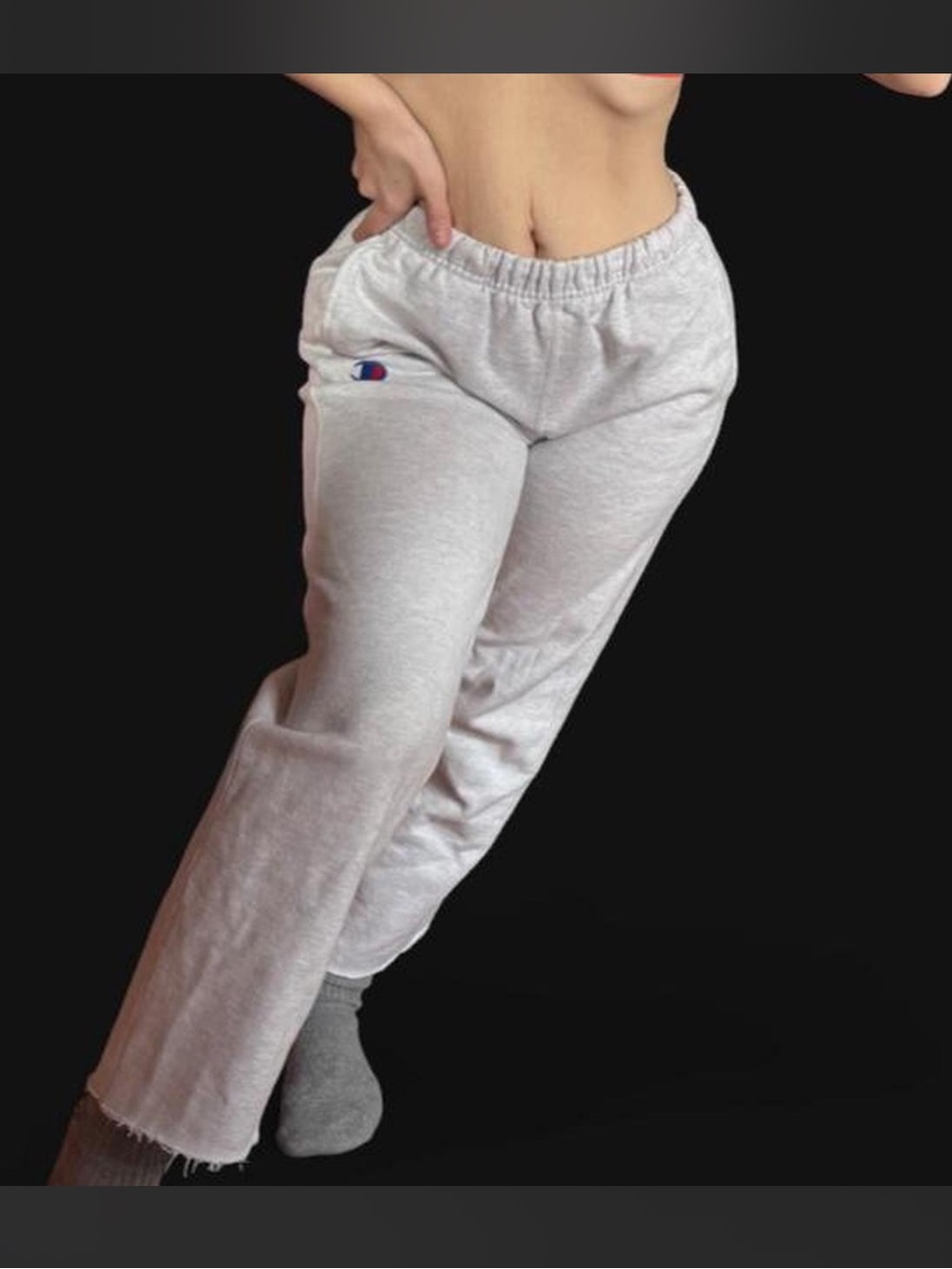 Grey Champion Raw-Hem Back Pocket Sweatpants